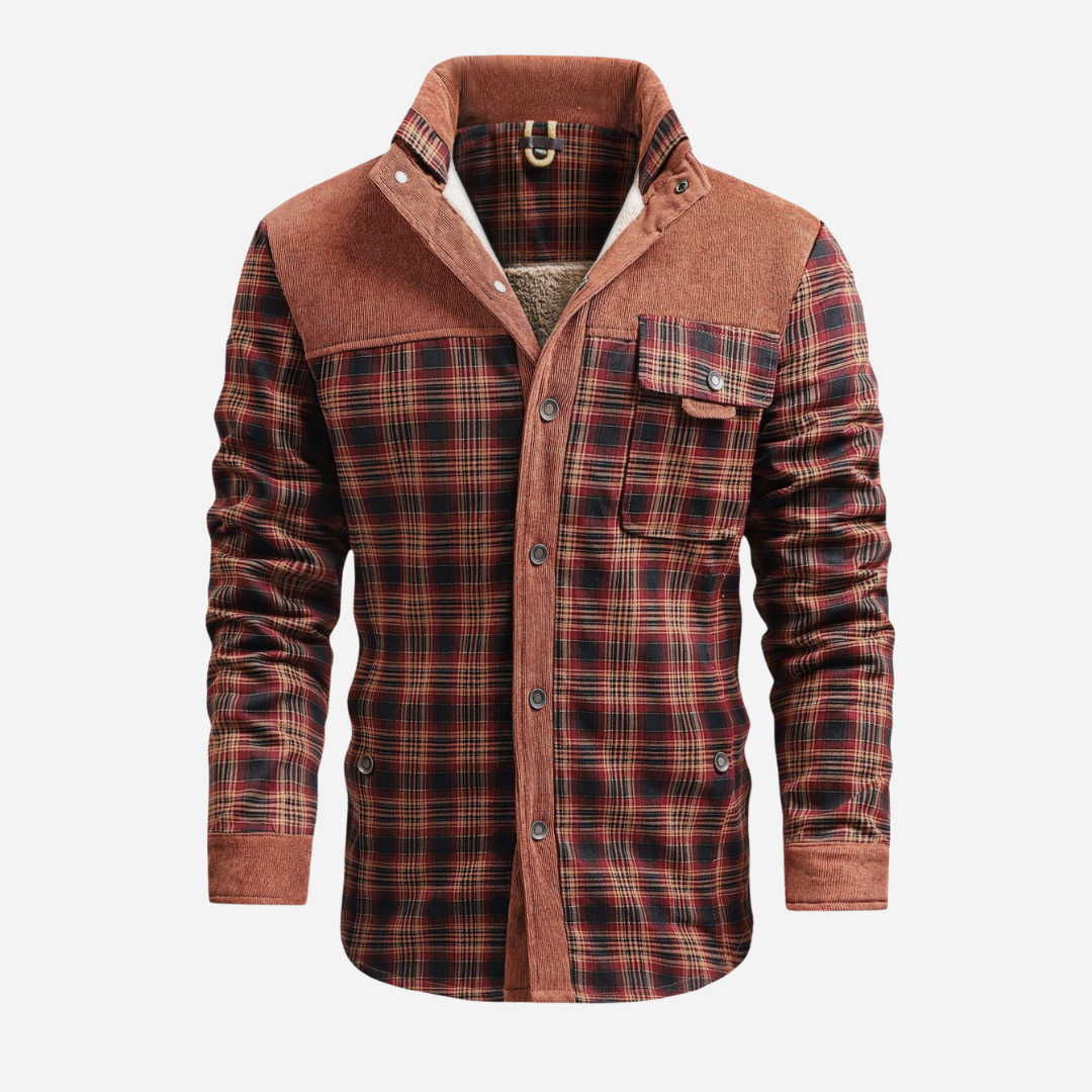 Men's Plaid Sherpa Lined Flannel Jacket