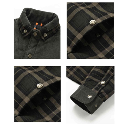 Men's Plaid Sherpa Lined Flannel Jacket