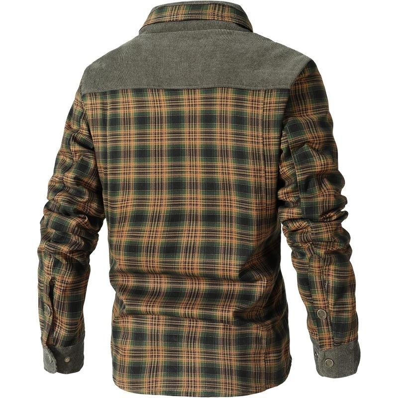 Men's Plaid Sherpa Lined Flannel Jacket