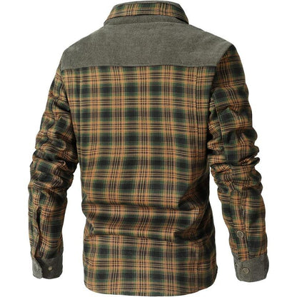 Men's Plaid Sherpa Lined Flannel Jacket